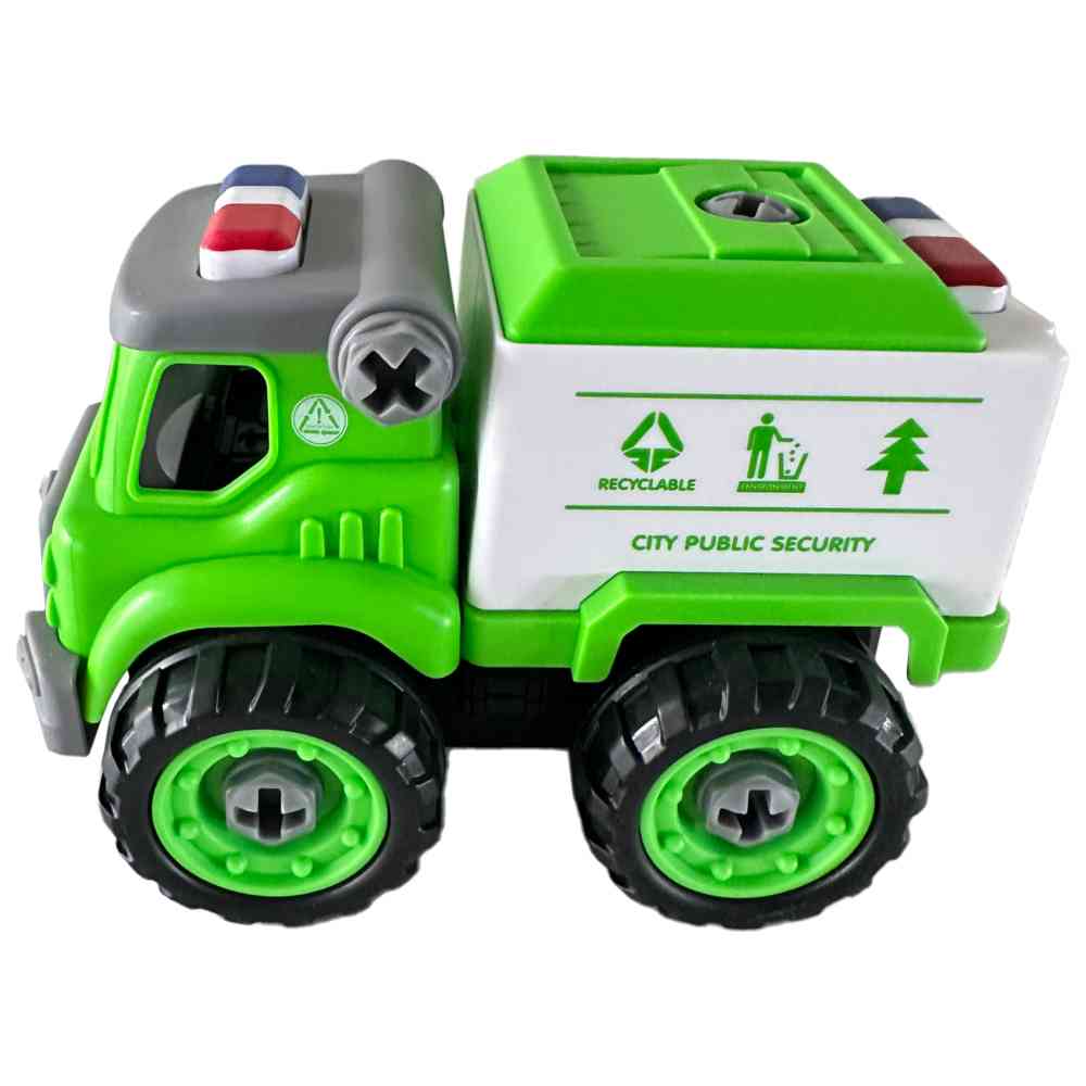 Limei International - Assembly Educational Mini Green Garbage Truck - 29 Pcs