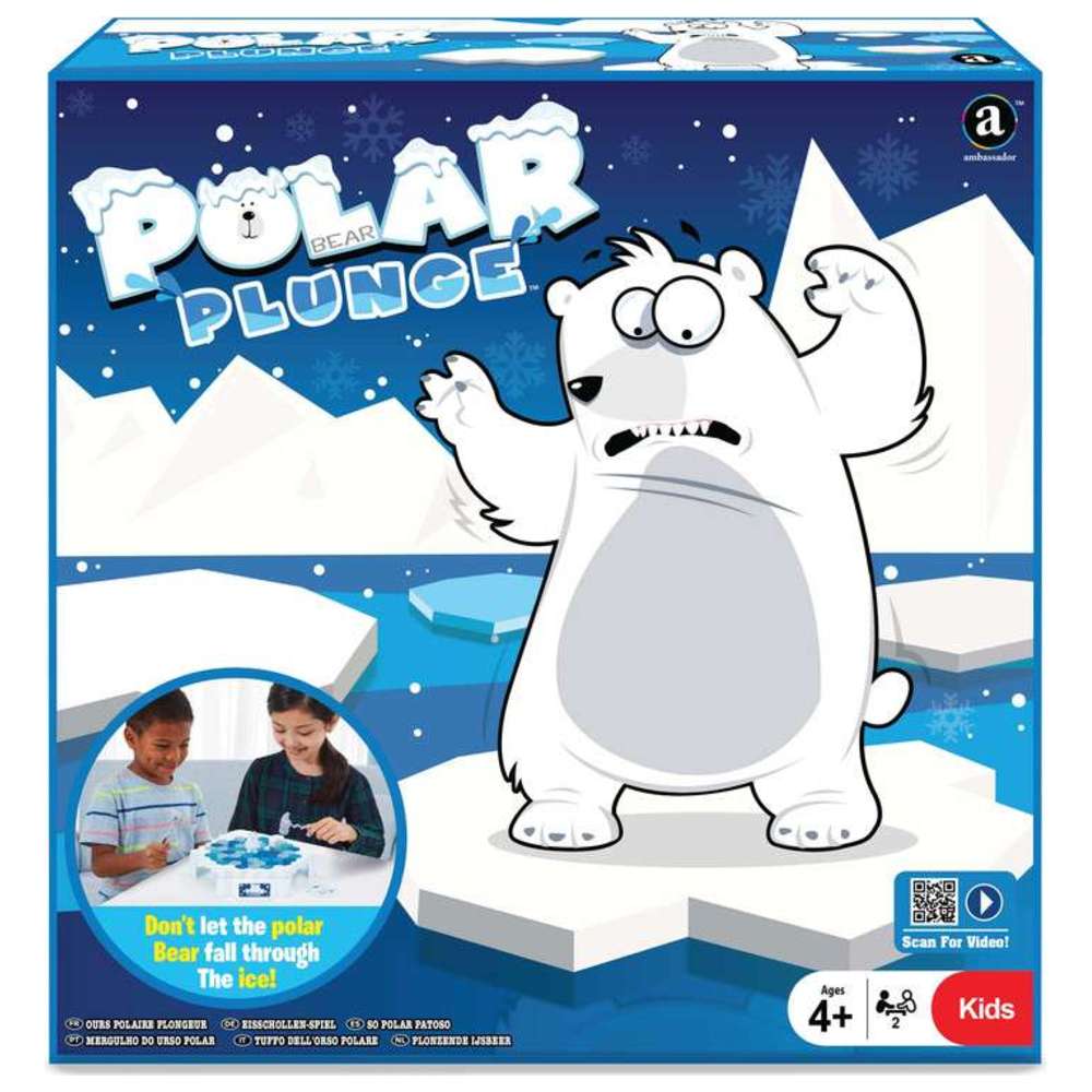 Ambassador Games - Polar Bear Plunge Board Game - 61 Pcs