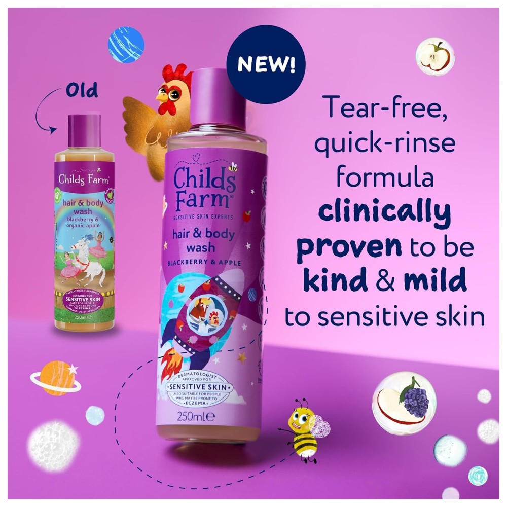 Childs Farm - Hair And Body Wash - Blackberry And Apple - 250 ml