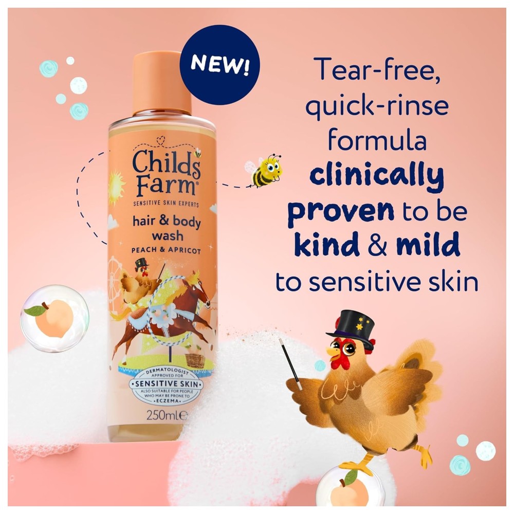 Childs Farm - Hair And Body Wash - Peach And Apricot - 250 ml