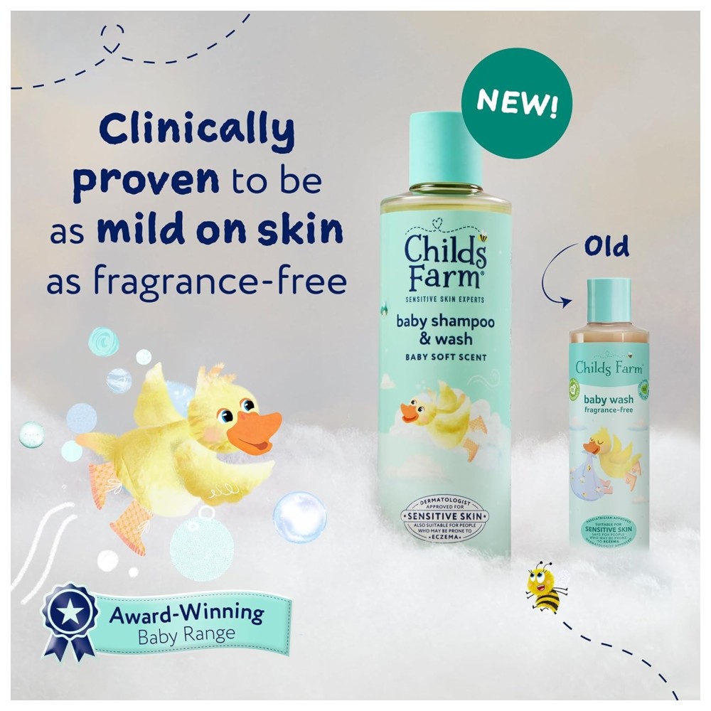 Childs Farm - Baby Shampoo And Wash - Baby Soft Scent - 250 ml