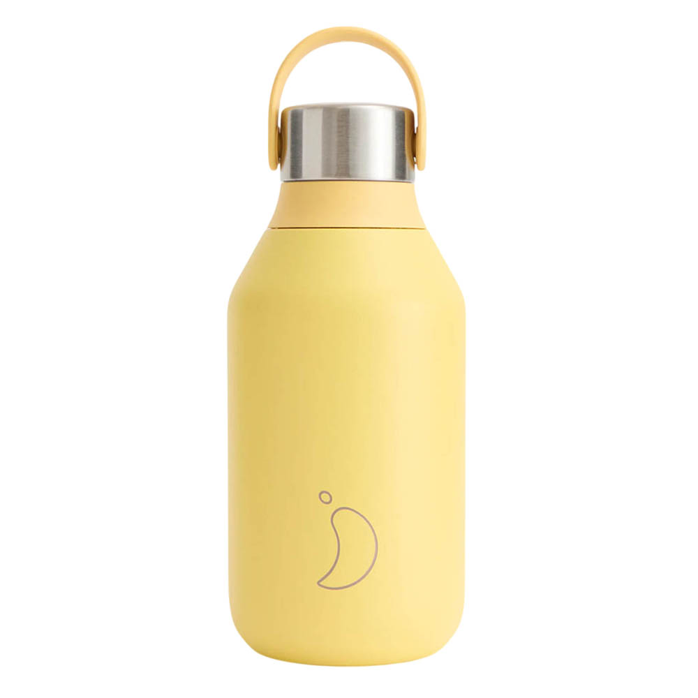Chillys - Series 2 Bot Stainless Steel Water Bottle - Plain Pollen Yellow - 350 ml
