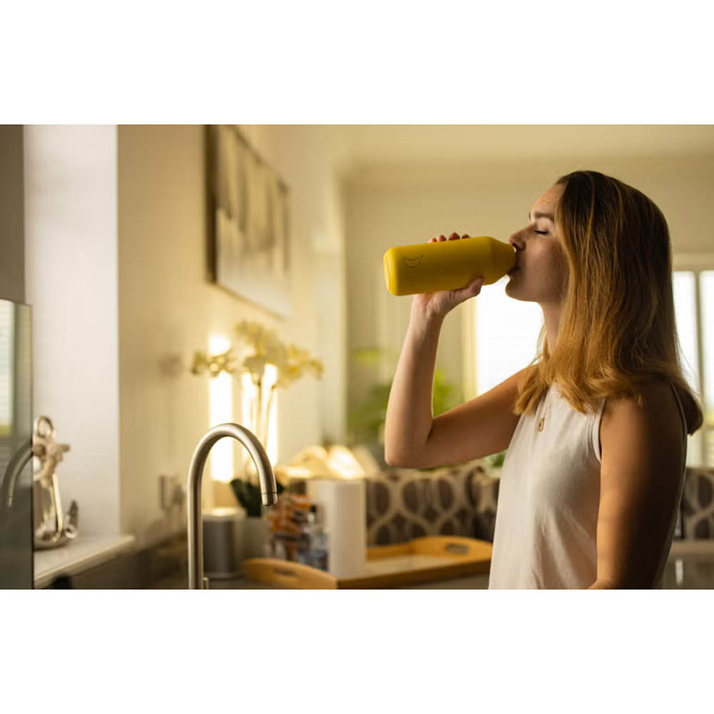 Chillys - Series 2 Bot Stainless Steel Water Bottle - Plain Pollen Yellow - 350 ml