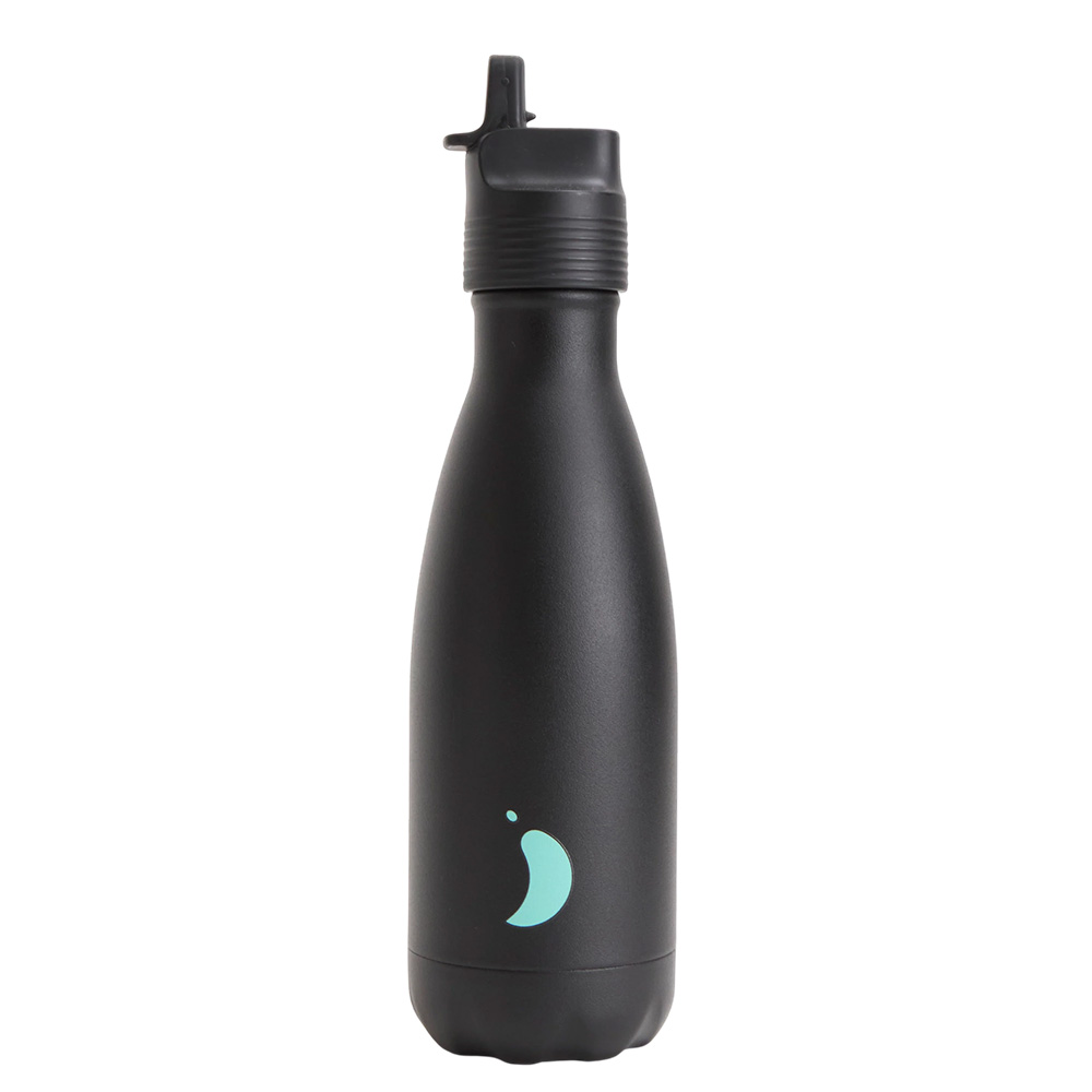 Chillys - Original Kids Stainless Steel Water Bottle - Jet Black - 350 ml