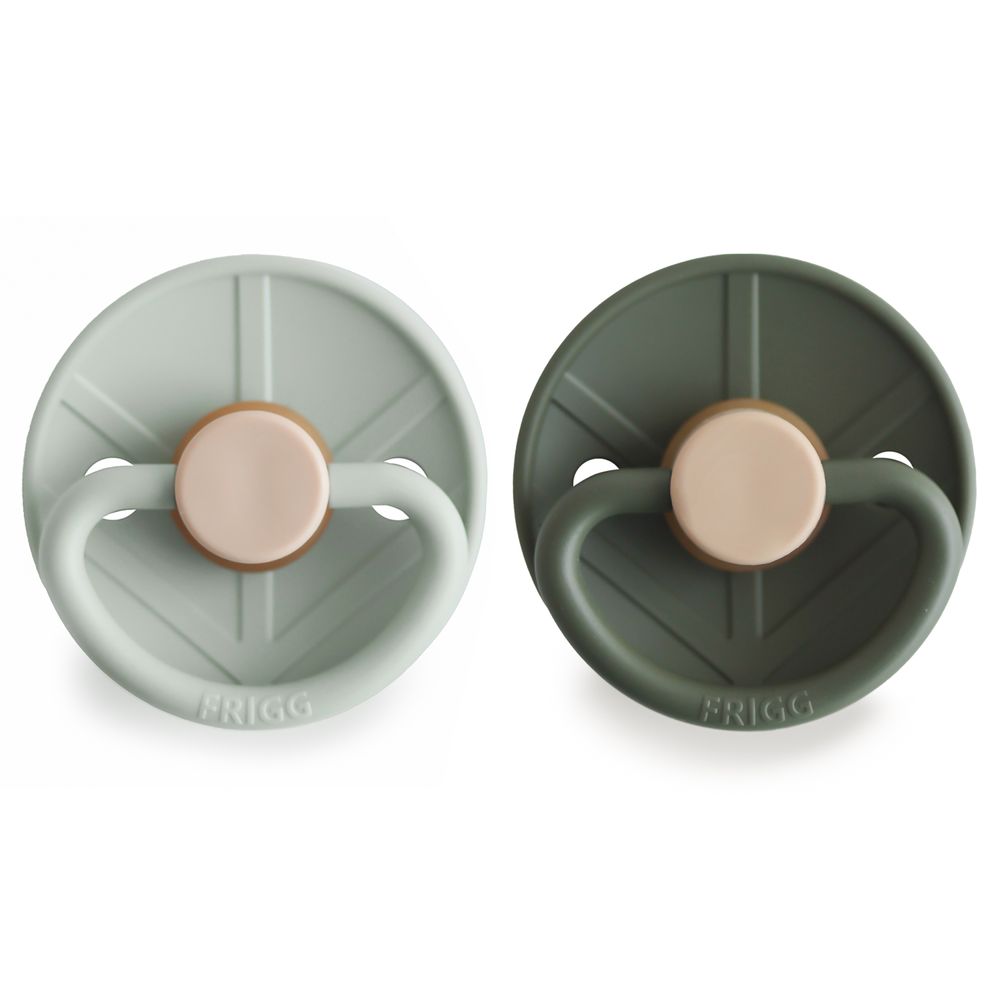 Frigg - Little Viking Latex Baby Pacifier 6-18M - 2pcs - Size2 - Sage/Olive