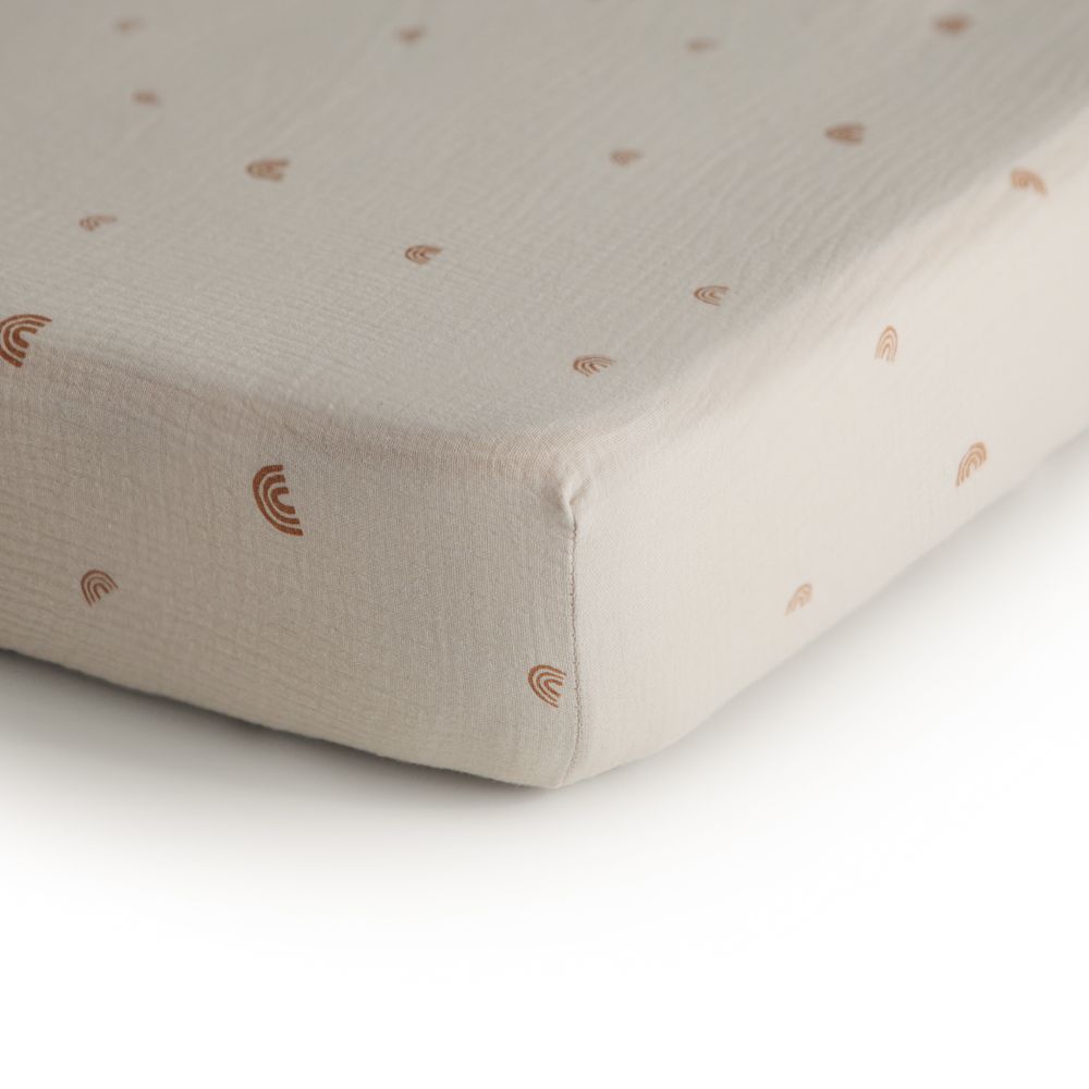 Mushie Crib Sheet Only - Rainbow - Small