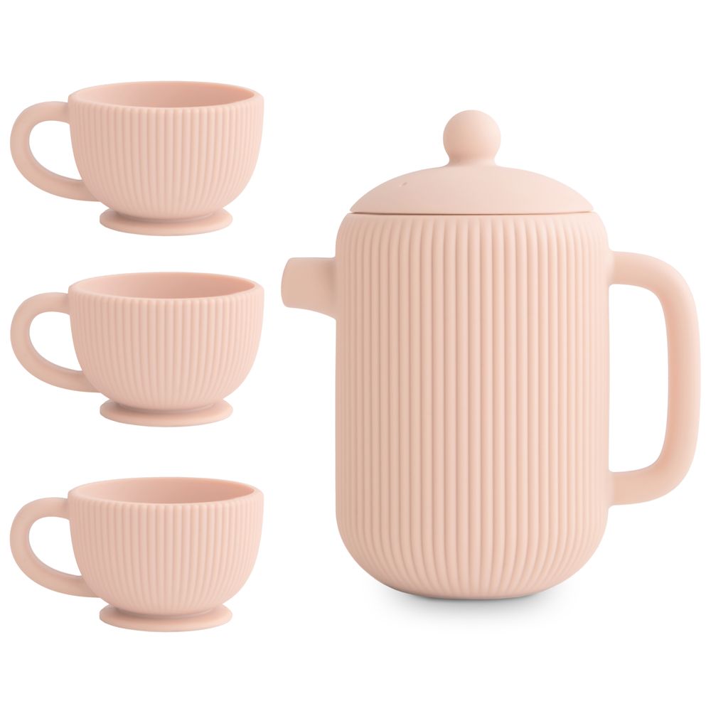 Mushie - Silicone Tea Play Set - Blush - 4 Pcs