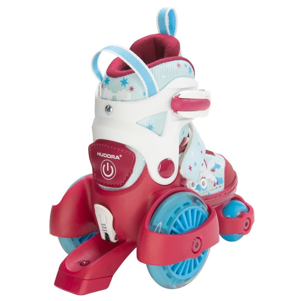 Hudora - Girl's My First Quad LED Roller Skates - Red