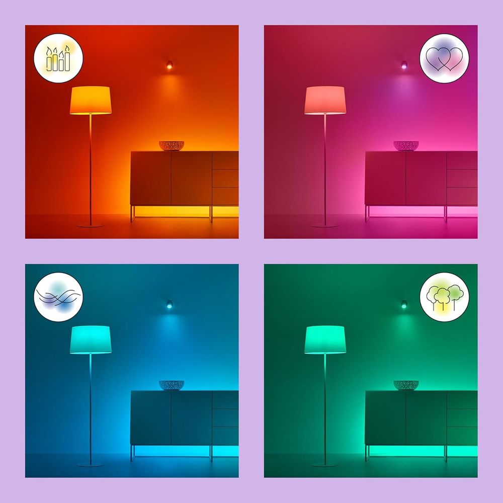 WiZ - Smart Wifi Frosted Drop Light Bulb - 2 Pcs