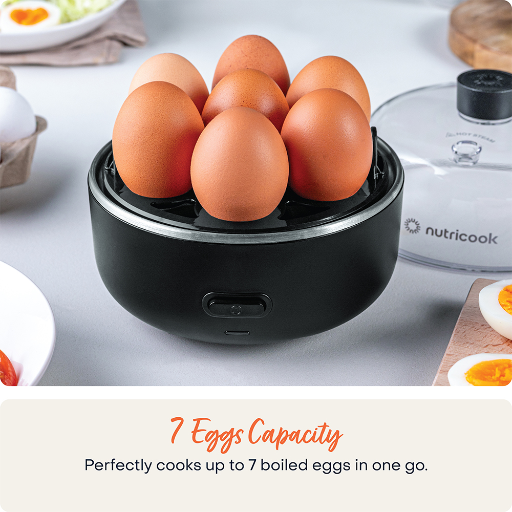 Nutricook Eggi 7 Egg Capacity Electric Egg Cooker - Black