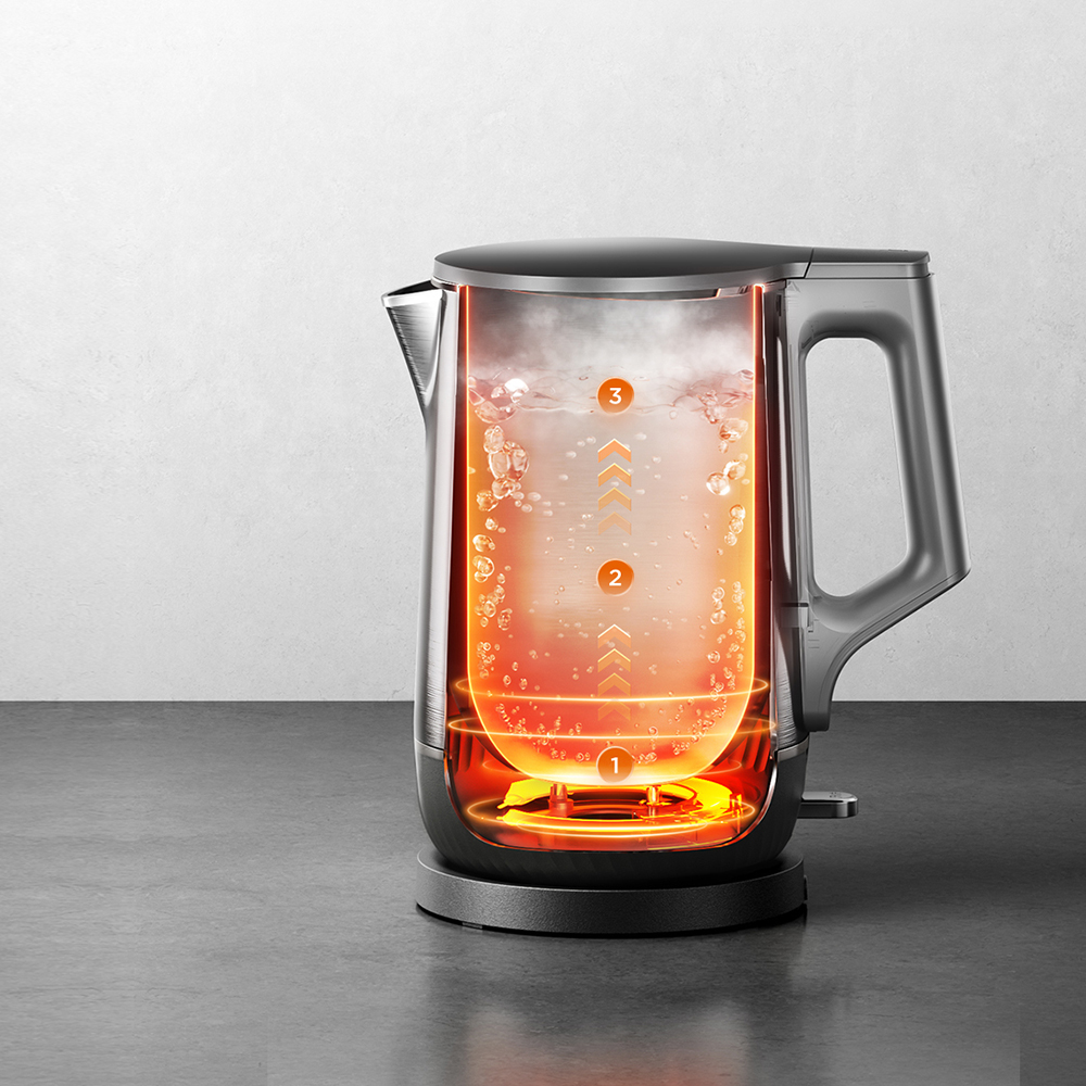 Nutricook Everyday U-Shape Electric Kettle - Grey - 1.7 L