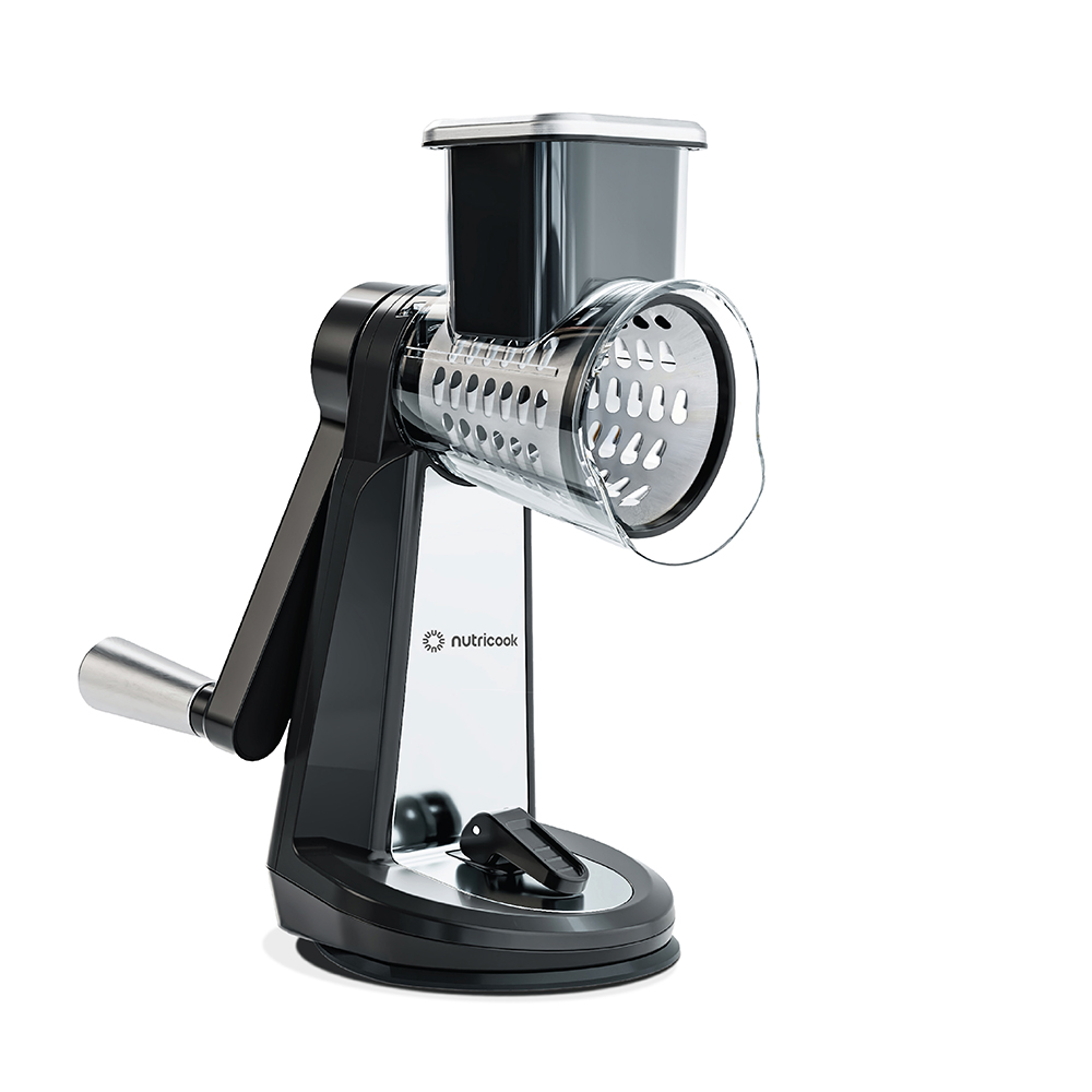 Nutricook - 3-In-1 Cheese Grater & Slicer - Black