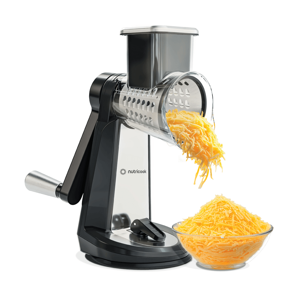 Nutricook - 3-In-1 Cheese Grater & Slicer - Black