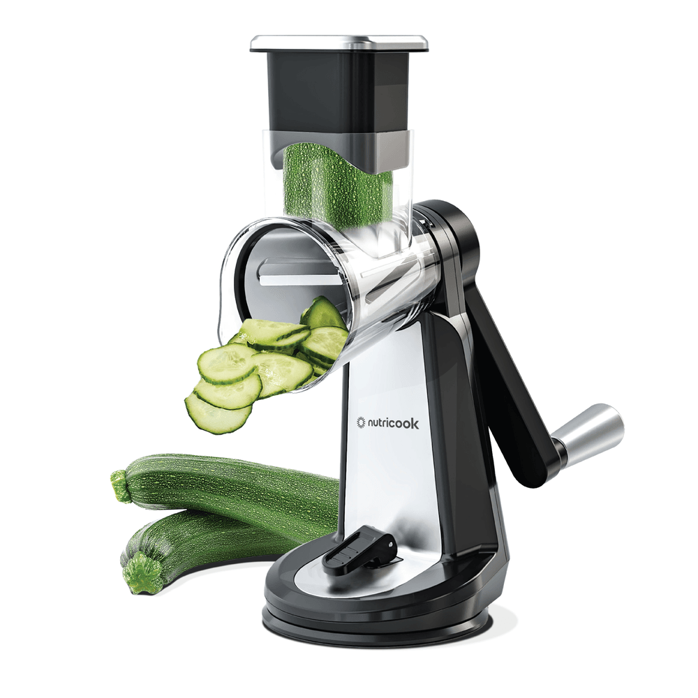 Nutricook - 3-In-1 Cheese Grater & Slicer - Black