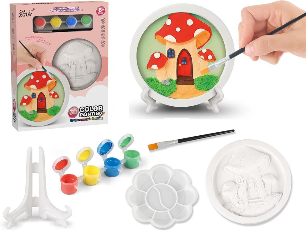 UKR - 3D Stereoscopic Painting Kit - Mushroom House