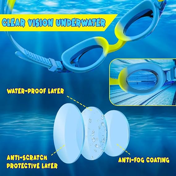 Ukr - Kids Swimming Goggles - Multicolor