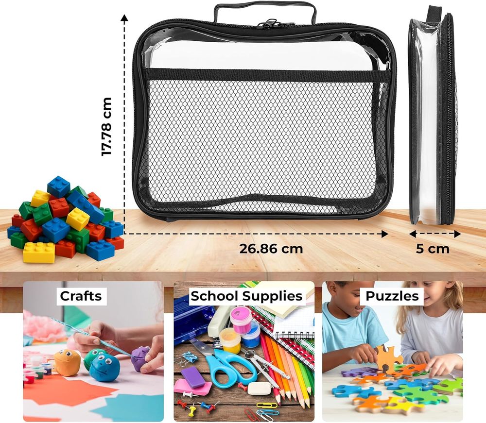 UKR - Medium Clear Mesh Organizer Bags - 2-pack