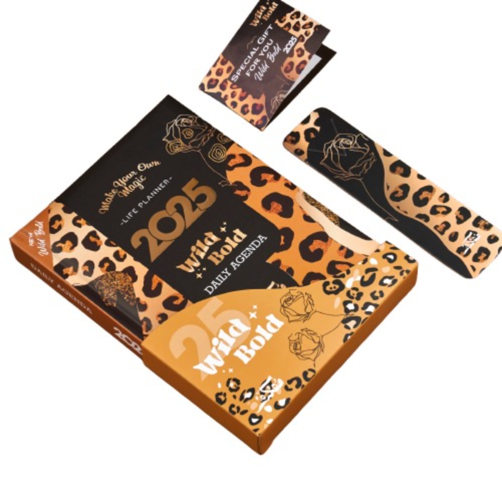 Mofkera - A5 Daily Agenda 2025 Gift Set - Wild Bold - 3 Pcs