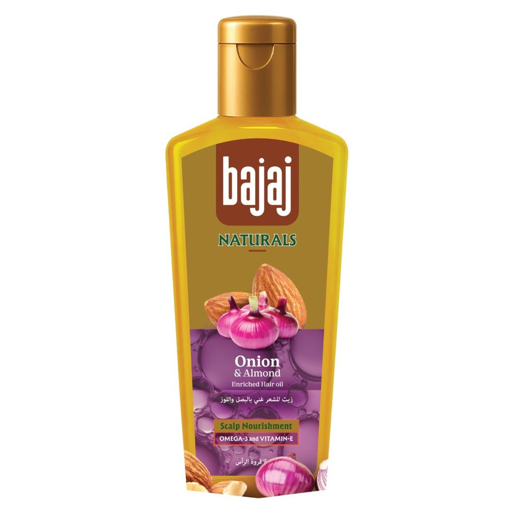 Bajaj Naturals - Scalp Nourishment & Hair Strength Onion & Almond Hair Oil - 300 ml