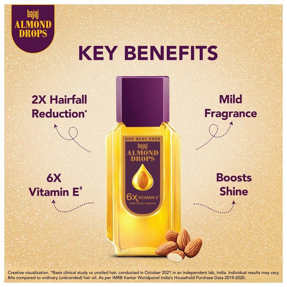 Bajaj Naturals - Almond Drop Hair Oil - 50 ml