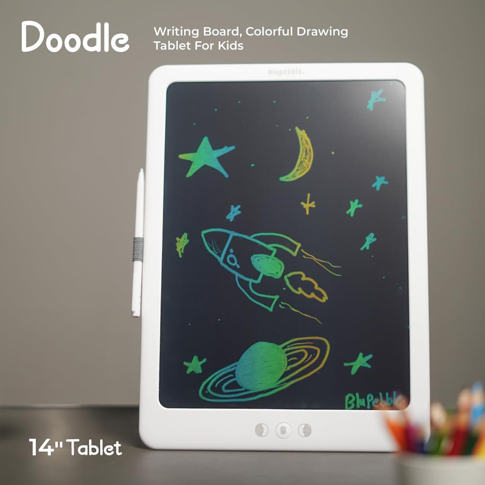 Blupebble - 14-Inch LCD Writing Tablet - White
