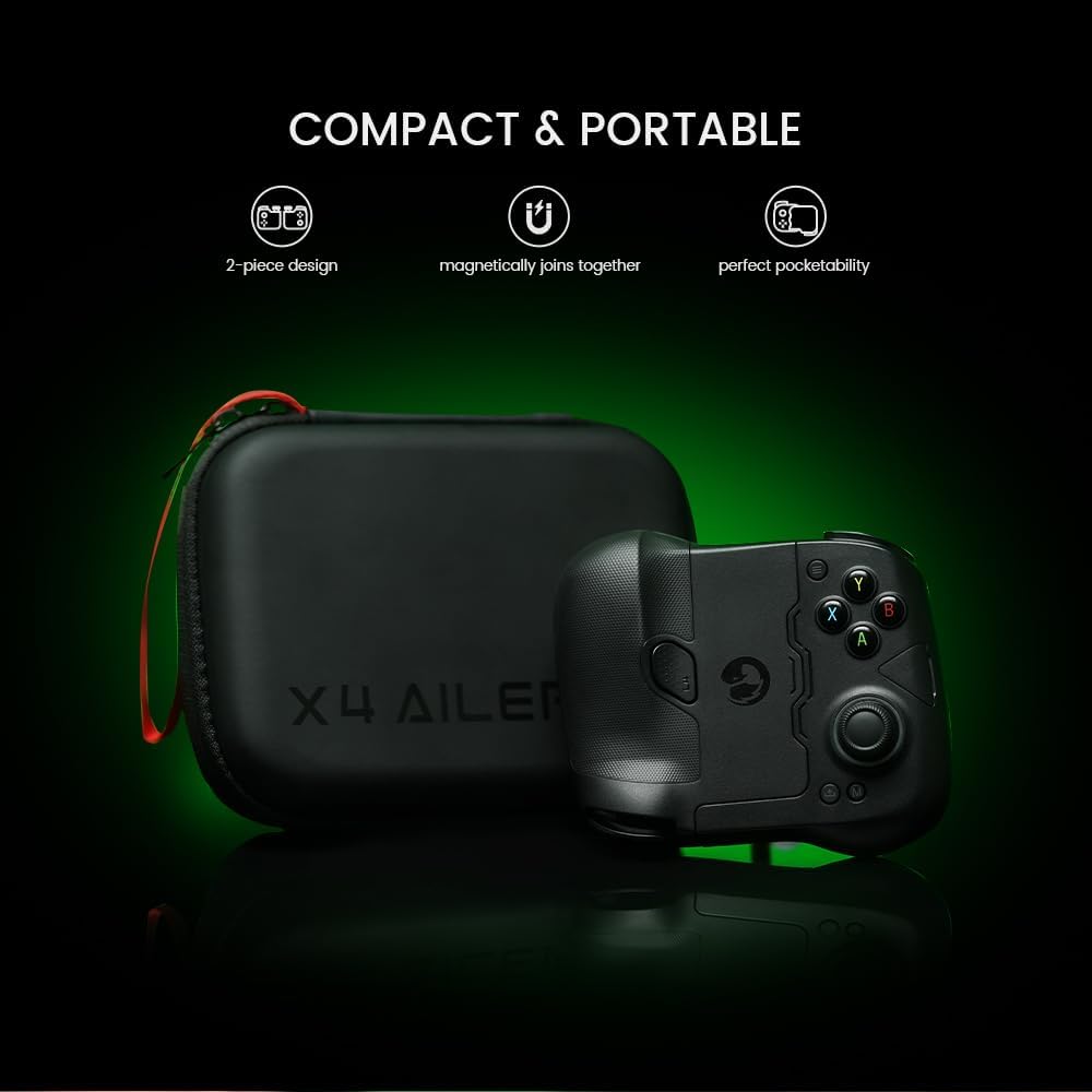 GameSir - X4 Aileron Bluetooth Mobile Gaming Controller For Android With Hall Joysticks - Black