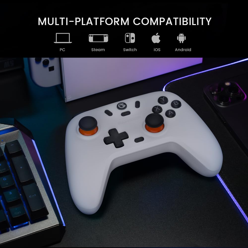 GameSir - Nova Lite 2.4g Wireless Controller for Windows PC, iPhone, Android, Switch & Steam Deck - White