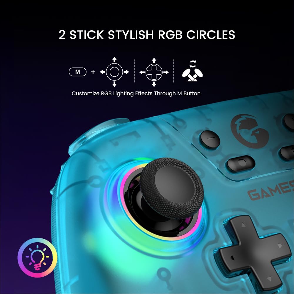 GameSir - Nova Wireless Switch Pro Controller for Switch/Lite/OLED - White