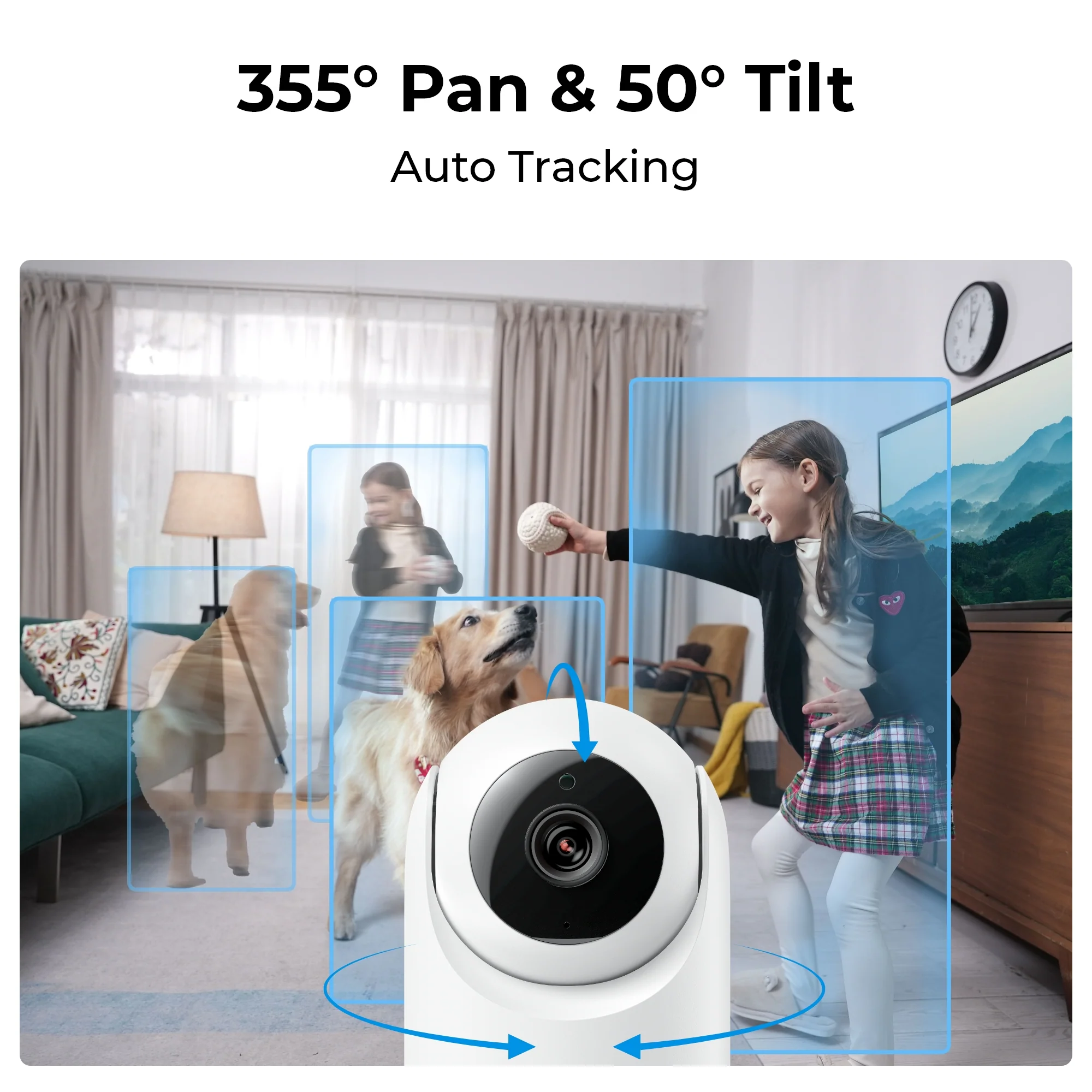 Reolink - E321 3MP Super HD Wi-Fi PT Security Camera - White
