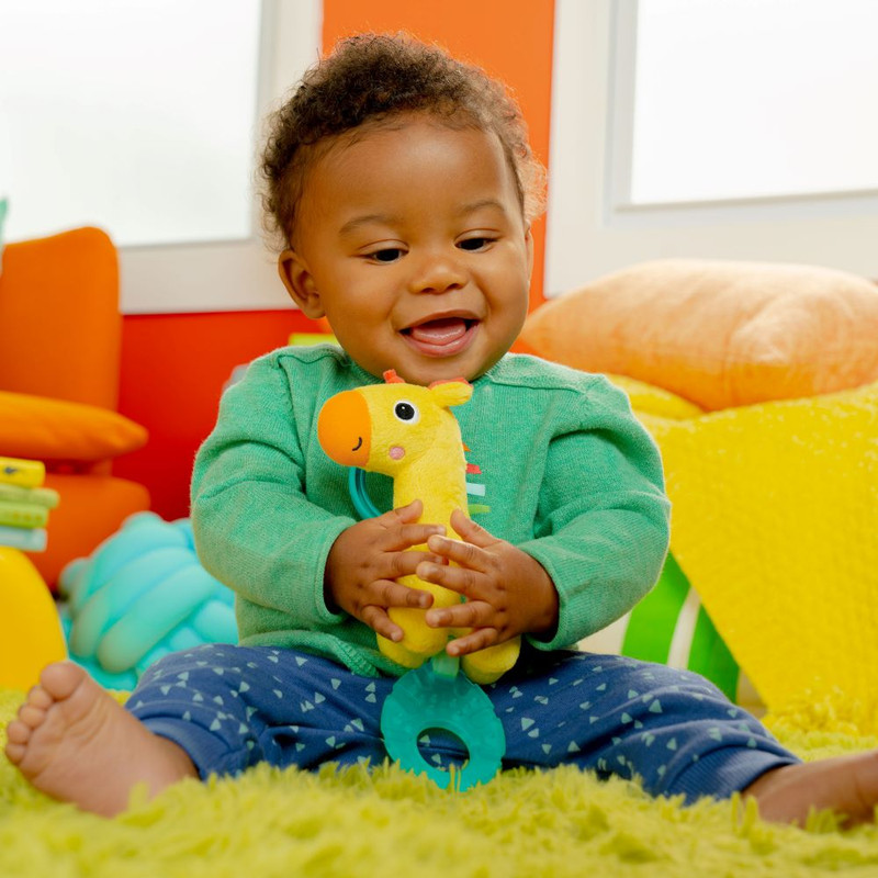Bright Starts - Safari Soother Rattle And Teether Toy - Giraffe