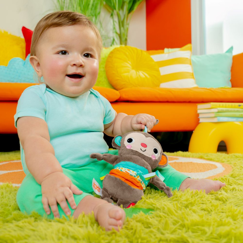 Bright Starts - Pull Play And Boogie Musical Stroller Activity Toy - Monkey