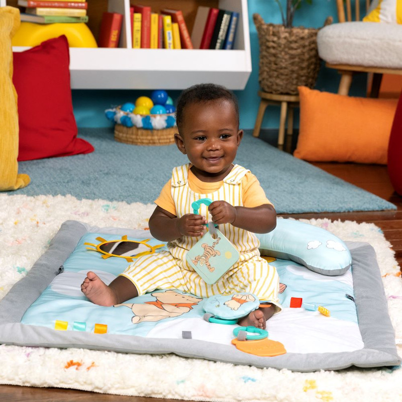 Bright Starts - Winnie The Pooh Tummy Time Activity Mat And Toy Bar