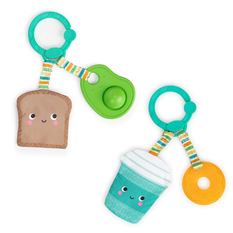 Bright Starts - Perfect Pair 2-in-1 Teether Toy - Assorted 1pc