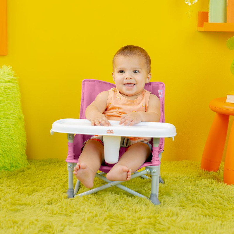 Bright Starts Pop 'N Sit Portable Booster - Pink