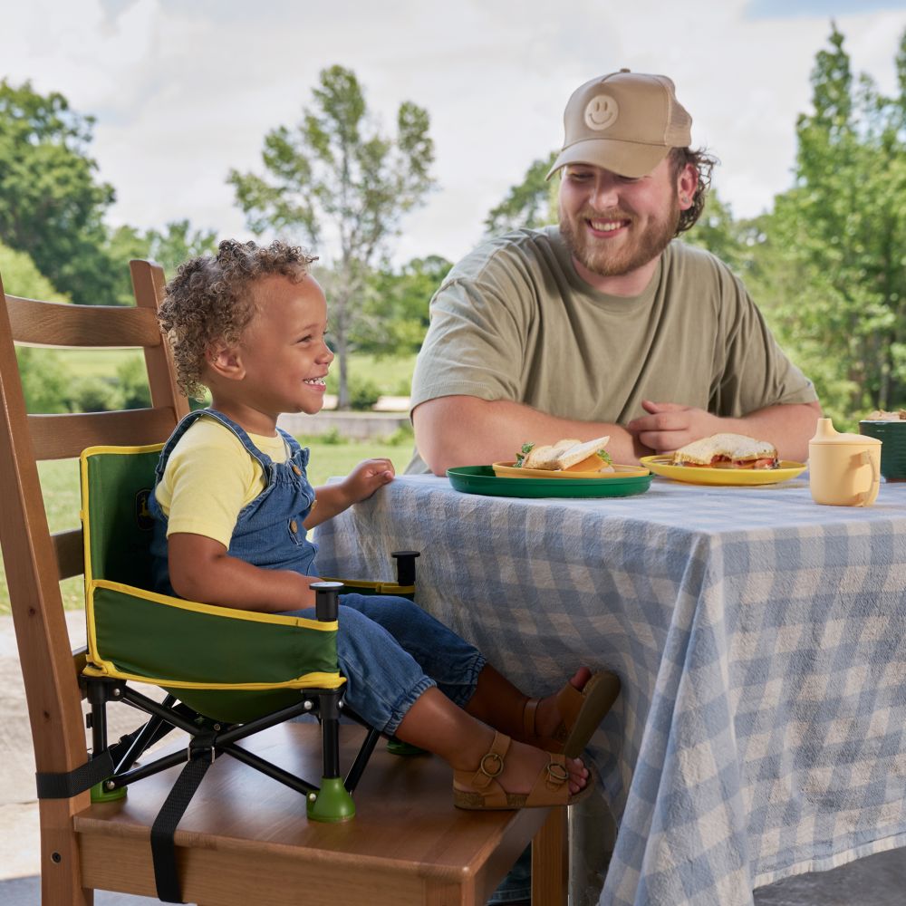 Bright Starts John Deere Pop N Sit 3-In-1 Booster Seat - Green