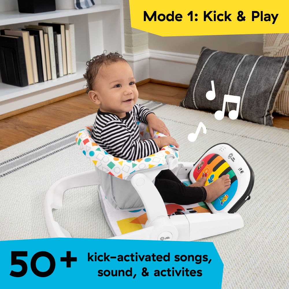Baby Einstein - Tappin' Tunes - Learn To Sit 4 In 1 Sit Up Floor Seat – For Ages 4–30 Months