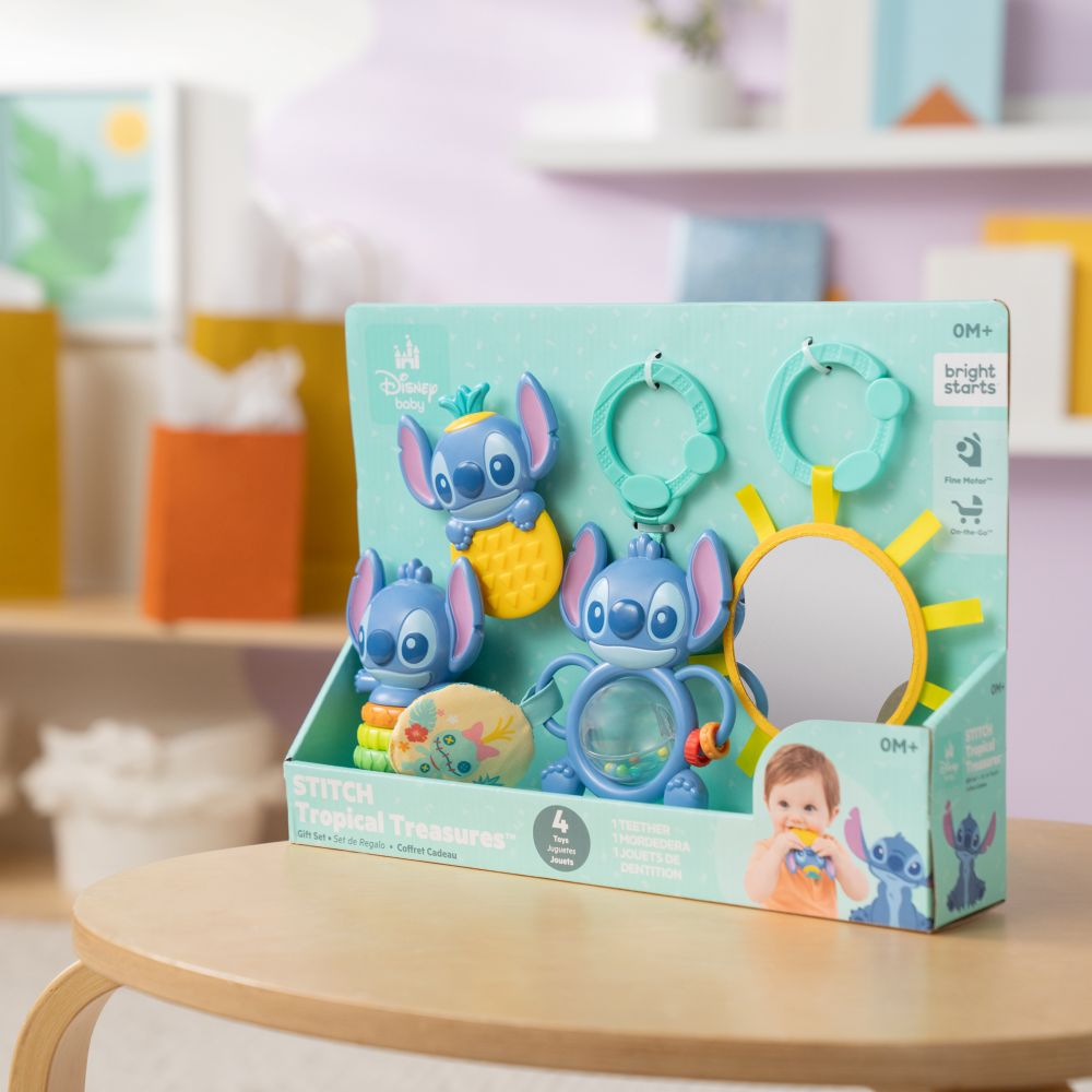 Bright Starts - Stitch Tropical Treasures Toy Gift Set - Multicolor - 4 Pcs