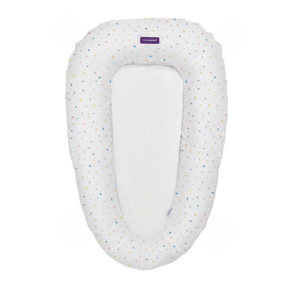 Clevamama - Clevafoam Baby Pod - Terrazzo Print - White