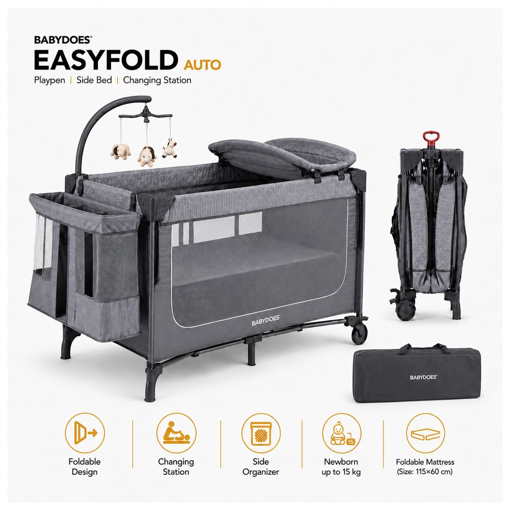 Babydoes - Easyfold Auto 3-In-1 Baby Crib