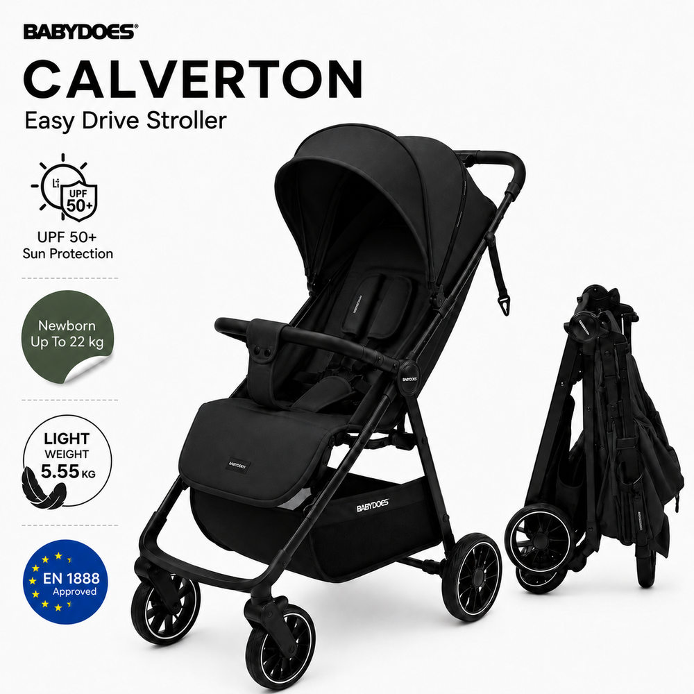 Babydoes - Calverton Folding Baby Stroller - Black