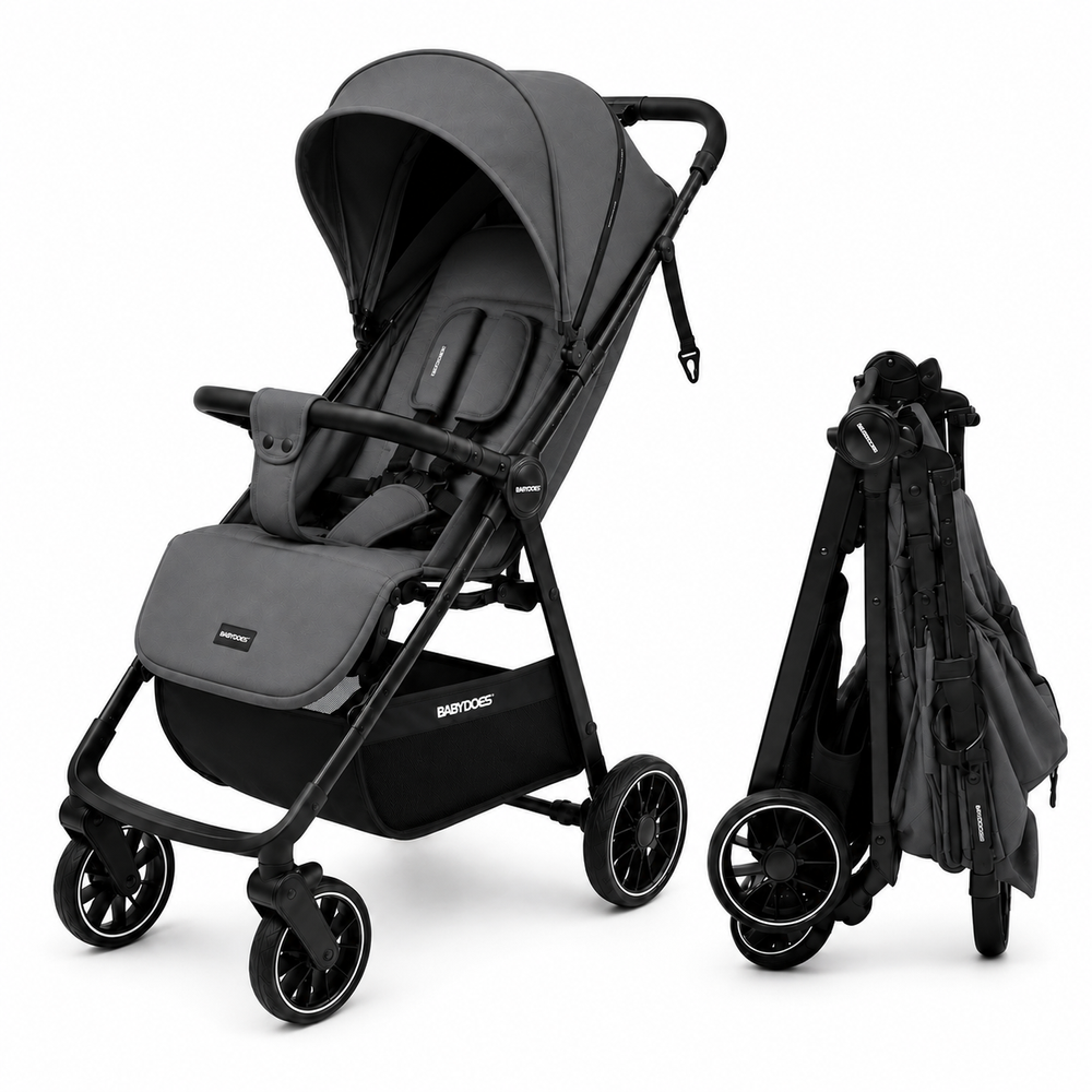Babydoes - Calverton Folding Baby Stroller - Grey