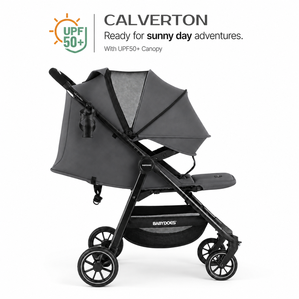 Babydoes - Calverton Folding Baby Stroller - Grey