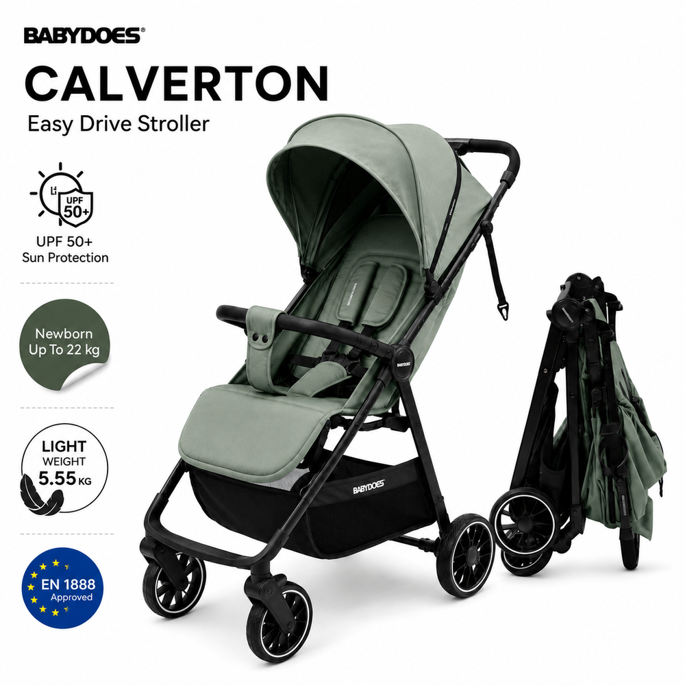 Babydoes - Calverton Folding Baby Stroller - Green