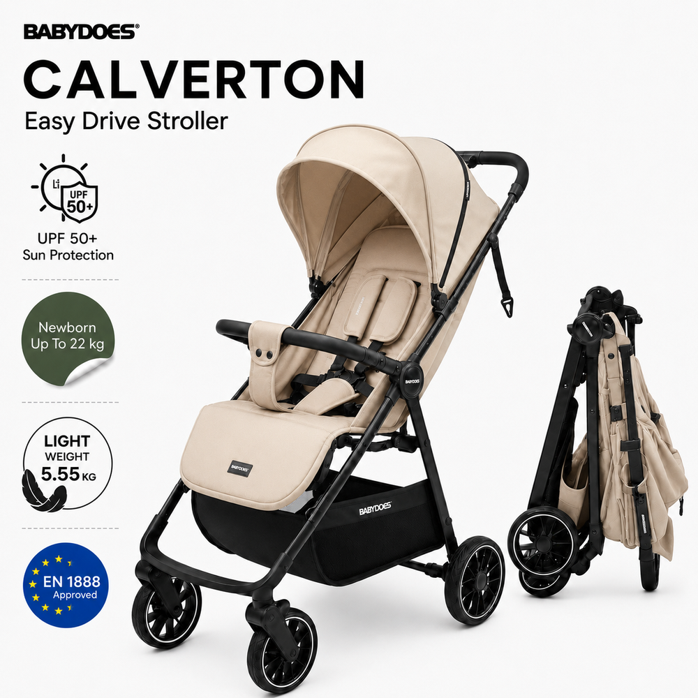 Babydoes - Calverton Folding Baby Stroller - Khaki