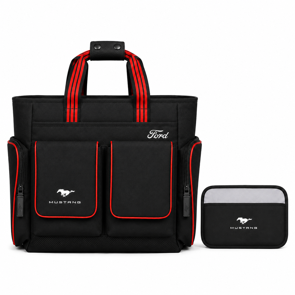 Mustang - Pit Stop Deluxe Diaper Bag With Changing Mat - Black