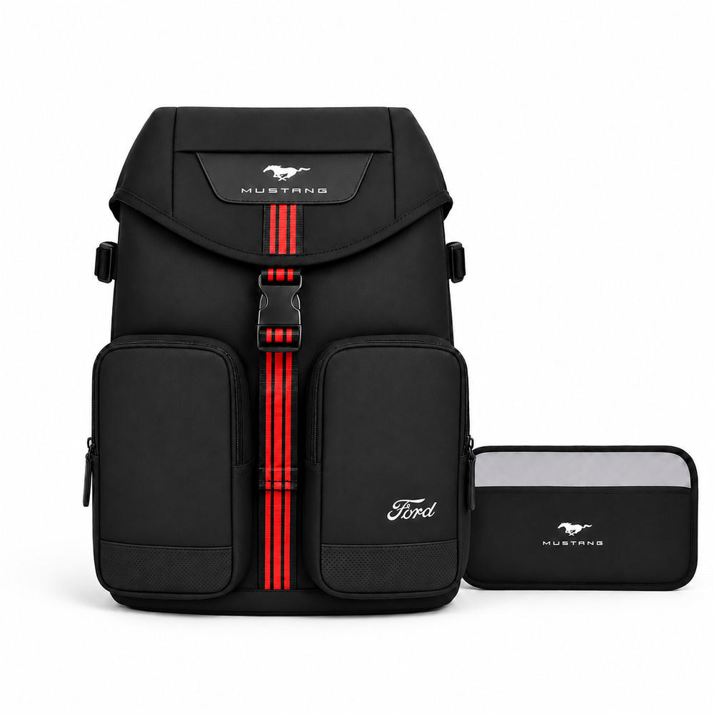 Mustang - Vroom Diaper Backpack With Changing Mat - Black