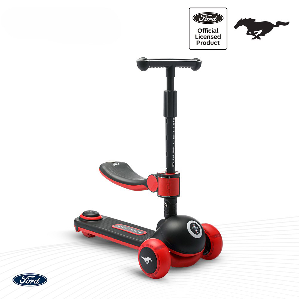 Ford Mustang - Kids Sporty Glider Scooter With Seat