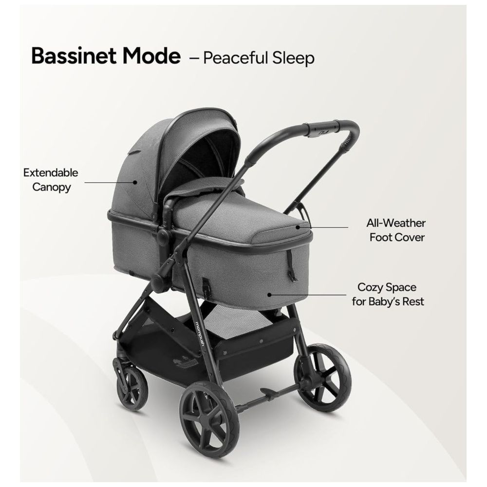 Mompush Wiz 2-in-1 Baby Stroller With Bassinet Mode