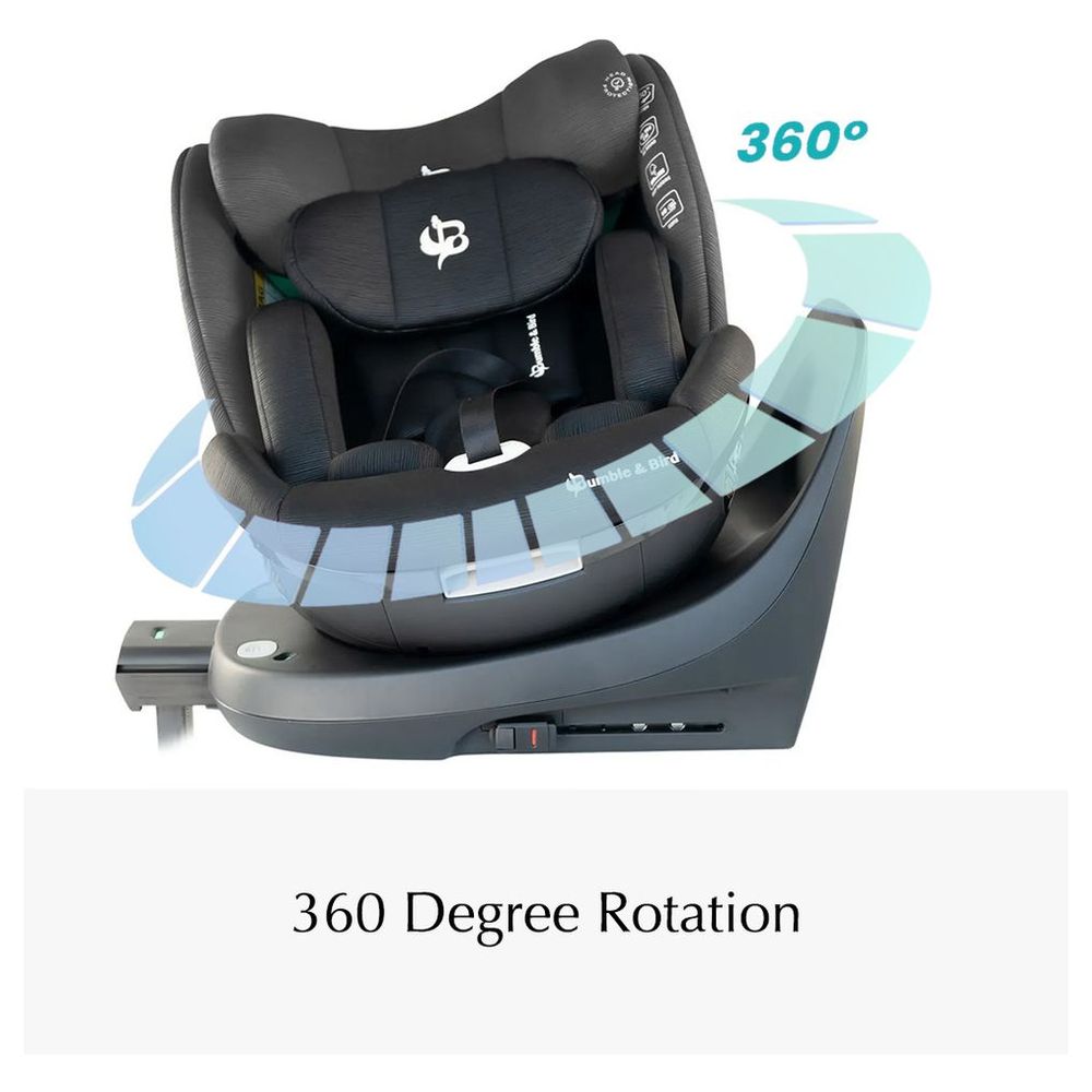 Bumble & Bird - 360° Rotating ISOFIX All-in-One Car Seat – Grey