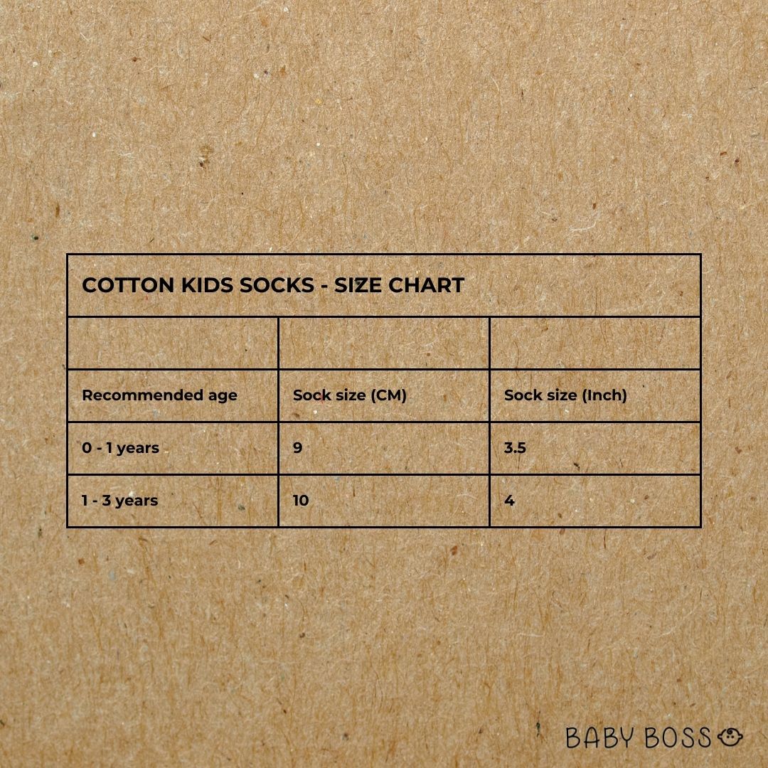 Baby Boss Kids Cotton Socks Brown/Grey/Beige - 3 Pcs